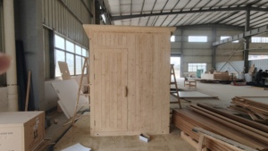 Toilettes de compostage rustiques pour l'extérieur |   Construction en <span class=keywords><strong>bois</strong></span> naturel, toit à pignon |   Abri de jardin compact - Product Image 5