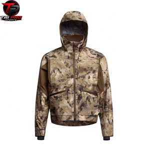 Veste softshell unisexe haut de gamme pour l'extérieur, à capuche, fermeture éclair intégrale, multi-poches, légère, en polyester imprimé, pour la chasse et la randonnée - Product Image 1