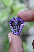 Batu Permata Intaglio Amethyst Alami Ukiran Kuning untuk Pembuatan Perhiasan, Harga Grosir, Pemasok, Harga Terbaik, Kristal