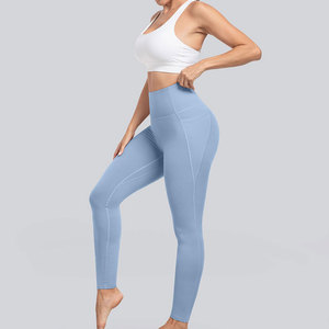 Leggings de aspecto elegante para mujer, perfectos para hacer ejercicio en casa, entrenamiento con mancuernas, a la moda, antibacterianos, sin costuras, con bolsillo. - Product Image 4