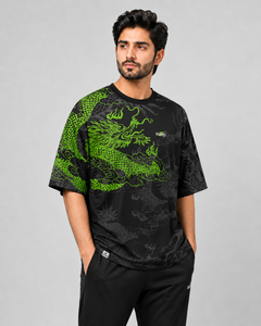 T-shirt Homme EURO SPORT CO à Sublimation, Coupe Ample, Manches Courtes, Col Rond, Motif Dragon Imprimé, Tenue Décontractée - Product Image 3