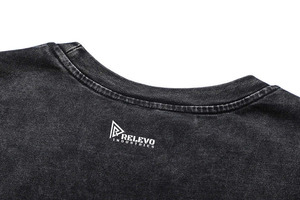 Camiseta Negra para Hombre con Efecto Ácido, Camisetas Lisas para Imprimir, 100% Algodón, Camisetas Estampadas, Camiseta Oversize, Camiseta Casual de Jersey - Product Image 3