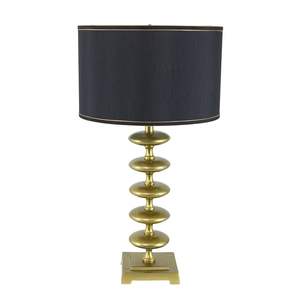 Lampada da tavolo contemporanea Design a disco 16x16x29.8 in oro e nero 16x16x29.8 oro nero con Design contemporaneo a disco - Product Image 1