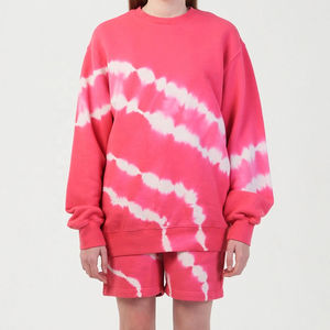 Conjunto de dos piezas de sudadera con capucha y pantalones cortos para mujer, con estampado personalizado, conjunto de 2 piezas de algodón, conjuntos casuales para mujer al por mayor - Product Image 1