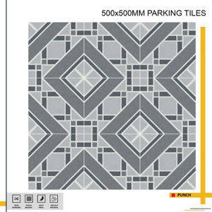 Dalles de stationnement à haute capacité de charge 500x500 mm, conçues pour les zones extérieures de stationnement nécessitant des performances robustes et respectueuses de l'environnement - Product Image 1
