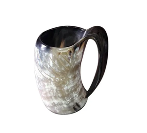 Taza de cuerno natural con borde liso para beber cómodamente, uso diario en cocinas rústicas - Product Image 1