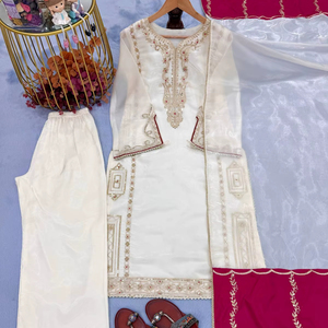 Designer Party Wear Look Top Plazzo & Dupatta Set - Product Image 1