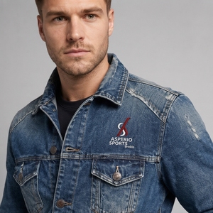 Classic <b>Men</b> <b>Denim</b> <b>Jacket</b> Casual Trucker <b>Jacket</b> with Washed <b>Denim</b> Finish Button Closure and Functional Front Pocket Design - Product Image 5