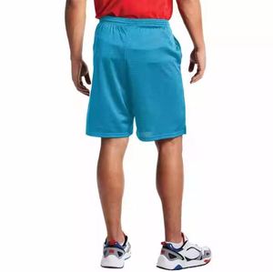 Pantalones Cortos Bermuda de Malla de Color Sólido para Hombre, Cintura Elástica, Transpirables, Casuales, Deportivos, Azules - Product Image 2