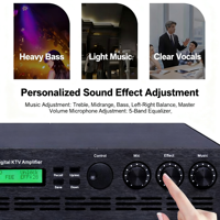 Amplificateur de puissance audio professionnel Bluetooth DL-400 2x40W 8Ω pour Home Cinéma et KTV avec USB et SD