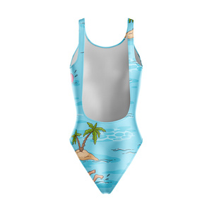 Women's Regular Fit Lightweight Spandex/Polyester Scoop Neck V <b>String</b> <b>Bikini</b> Swimsuit Custom Printed Backless Design Quick Dry - Product Image 6