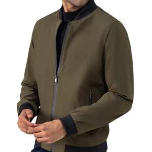 Blouson Bomber Homme Premium Élégant Hiver Streetwear avec Doublure Polaire Rembourré en Duvet Matière PU Poches Zippées Logo Avant 360g - Product Image 5