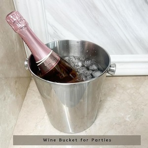 Cubo de Hielo de Acero Inoxidable Duradero con Tapa, Pinzas y Asa, Enfriador de Hielo Aislado para Fiestas, Bares Comerciales, Hoteles y Restaurantes - Product Image 3