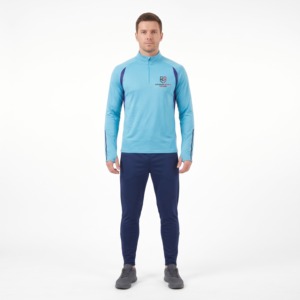 Conjunto Deportivo Premium de 2 Piezas para Hombre, con Franja Lateral en Contraste, Chaqueta con Cierre de 1/4, para Correr, Gimnasio, Otoño, Resistente al Viento - Product Image 2
