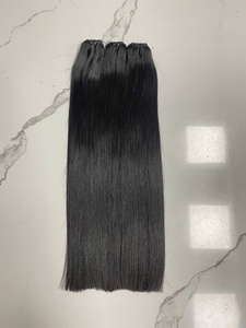 Fábrica al por mayor 100% Extensiones de cabello humano real 16 pulgadas Doble trama Natural Liso A granel Cabello crudo Sin caída - Product Image 5