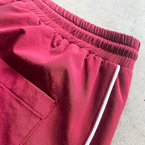 Custom Streetwear Baggy Windbreaker Pants Unisex Contrast Piping Tracksuit Bottoms <b>Waterproof</b> Techwear Joggers for Men Women - Product Image 4