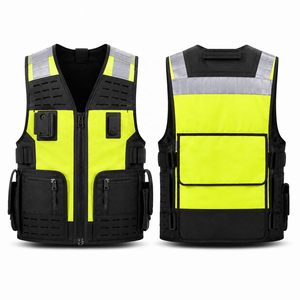 Gilet de sécurité tactique haute visibilité pour hommes, en maille réfléchissante, uniforme de travail d'été pour l'extérieur, avec poches, vente en gros - Product Image 1
