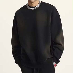 Sudaderas con Capucha Vintage para Hombre, Lavadas con Ácido, con Logotipo Personalizado Bordado, Ropa Urbana, Sudaderas Básicas de Algodón con Efecto Desgastado por el Sol - Product Image 2