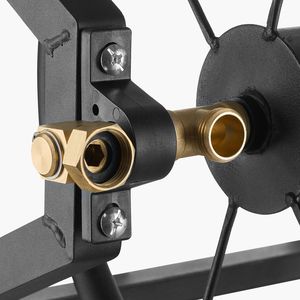 Dévidoir mural robuste en acier pour tuyau d'arrosage de 60 m (5/8 po) avec raccords en laiton pour usage extérieur - Product Image 2