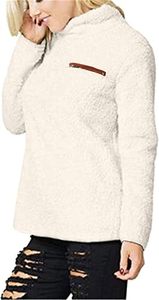 Men's Waterproof <b>Lined</b> <b>Sherpa</b> Fleece <b>Hoodie</b> Warm Teddy Pullover Winter Sweatshirt Plush Soft Fuzzy Fleece Party Style - Product Image 3