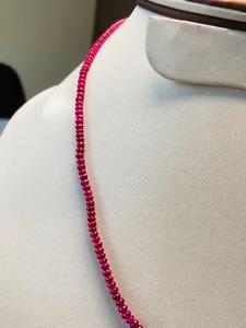 Natural <b>Ruby</b> bead <b>necklace</b> non heated non treated 113.49 CTS 3.5-5 MM 20 inch premium quality gemstone jewelry piece nice luster - Product Image 2