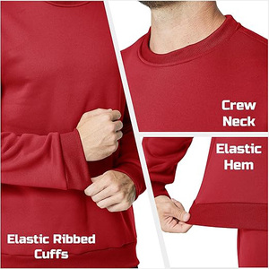 Men's 100% Cotton Pullover Sweatshirt Heavyweight with Soft <b>Fleece</b> Interior Great for Outdoor Winter Activities Digital Printing - Product Image 5