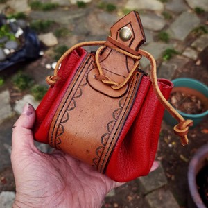 Bolsa Plegable de Cuero Genuino Ecológico con Cordón, Llavero, Bolsa Pequeña para Dados, Hecha a Mano, Regalos Bonitos, Mini Bolsa para Guardar Dados - Product Image 6