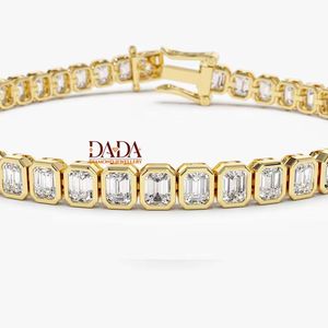 Modern Emerald Cut Lab Grown Diamond Tennis <b>Bracelet</b> for Women Luxury Geometric Diamond <b>Bracelet</b> Elegant Fine Jewelry - Product Image 2