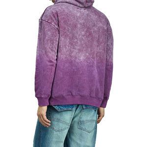 เสื้อฮู้ดดี้ผู้ชายกันลม น้ำหนักเบา ล้างสีแบบแอซิดวอช ผ้าฝ้าย 100% ทรงปกติ ระบายอากาศได้ดี คุณภาพสูง ดีไซน์ล่าสุด ลายพิมพ์เรียบง่าย - Product Image 5