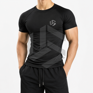 T-shirt de compression unisexe personnalisé pour MMA avec tissu Spandex/Coton, séchage rapide, pour la salle de sport, l'entraînement et le fitness - Product Image 2