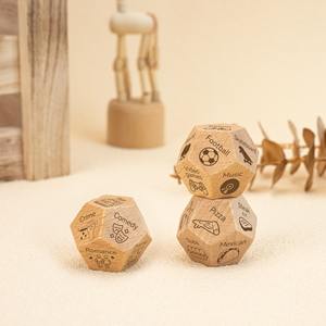 Dés en bois de taille standard, dés polyédriques à plusieurs faces pour les jeux de table Dungeons and Dragons, fournitures de jeu en gros - Product Image 2