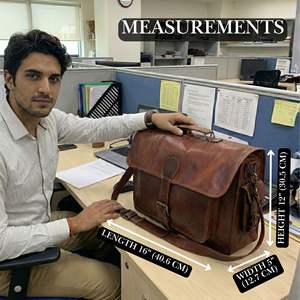 Sac à main pour ordinateur portable en cuir véritable pour homme, sac messager avec bandoulière, léger, portable, en polyester, pour le bureau, les affaires et les voyages - Product Image 6