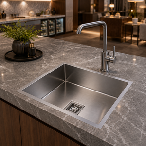 Brushed Stainless Steel Single Bowl Undermount <b>Kitchen</b> <b>Sink</b> 304 Grade Rectangular Modern <b>Sink</b> - Product Image 6