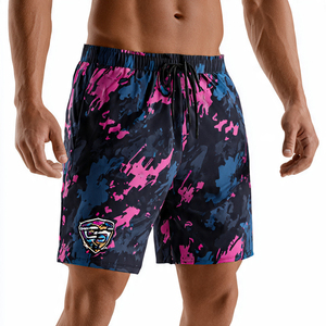 Pantalones Cortos Deportivos Sublimados de Alta Calidad para Hombre, Pantalones Cortos Sublimados de Moda Urbana para Verano, Pantalones Cortos Deportivos Estampados para Hombre - Product Image 1