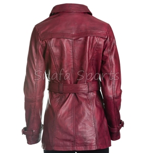 New Arrival Design Custom Colors Women Winter Genuine Leather Jacket Stand Collar Waterproof Breathable For Women - Product Image 4