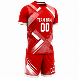 ชุดฟุตบอลผู้ชายใส่สบาย ลายชื่อผู้เล่น กางเกงขาสั้นพร้อมเสื้อ พรีเมียม ยืดหยุ่นสูง ปรับแต่งได้ 100% โพลีเอสเตอร์ ทรงเข้ารูป - Product Image 4