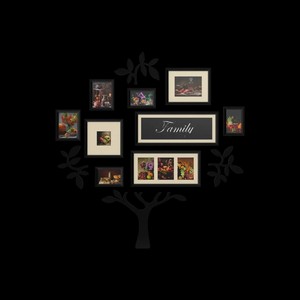 MDF <b>Black</b> Family Tree <b>Photo</b> <b>Frame</b> Wall Art Display - Wholesale Home Decor - Product Image 1