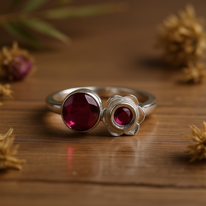 Fine <b>Garnet</b> <b>Ring</b> 3.2 Grams Weight - Product Image 3