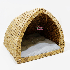 Casa Ecológica para Mascotas de Pasto Marino, Villa Tejida Natural y Confortable para Perros y Gatos - Product Image 4