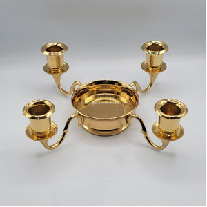 Heavy Duty Cast Metal Bowl Candle Holder • S-Curve 4-Cup Luxury Table <b>Runner</b> - Product Image 5