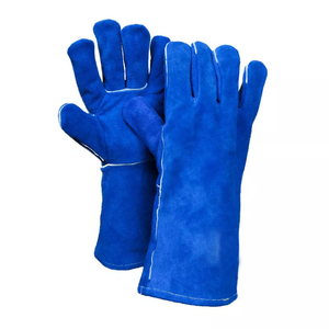 Gant de soudage en cuir de vachette et peau de daim, anti-abrasion, résistant à la chaleur et au feu, haute qualité, échantillon gratuit, vente en gros - Product Image 1