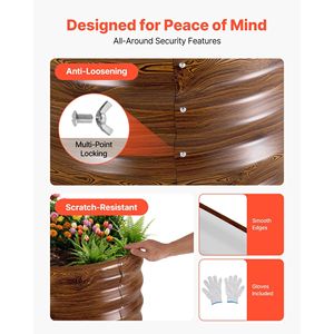 Set di 2 Fioriere Rialzate Ovali in Metallo Zincato 4 X 2 X 1 Piedi, Kit per Giardino Esterno Senza Fondo, Vasi e Fioriere - Product Image 6