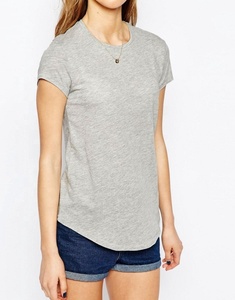 OEM High Quality <b>Women</b> <b>V</b>-<b>Neck</b> Short Sleeve <b>T</b>-<b>Shirt</b> 100% Cotton Custom Logo Silk Screen Printed Regular Fit Streetwear Quick Dry - Product Image 5