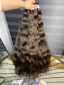 Extensions en vrac 100% vierges vietnamiennes de qualité supérieure, super double drawn, longueur 40-60cm, 500g par paquet, décolorées, meilleur prix de gros - Product Image 5
