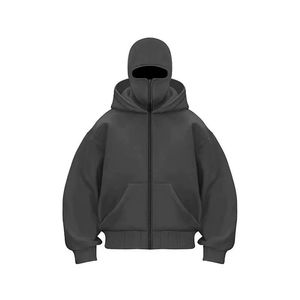 <b>Mens</b> Double Hooded Style Hoodie Premium Cotton Fleece <b>Pullover</b> Sweatshirt Streetwear Casual Relaxed Fit Hooded Top - Product Image 5