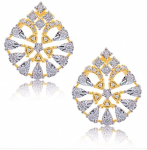 Pendientes de Diamantes con Brillo Dorado y Efecto Estrella, Joyería de Moda para Mujer a Precio de Mayoreo - Product Image 2