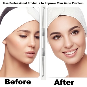 Outil de beauté pour éliminer les boutons, aiguille de nettoyage du visage à double extrémité, aiguille pour enlever les points noirs, extracteur d'acné pour le visage de 12 cm - Product Image 5