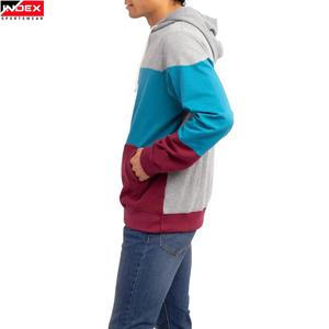 Sudadera con Capucha para Hombre INDEX, Diseño Color Block, Corte Regular, Felpa Francesa de Algodón, Estilo Casual, para Otoño - Product Image 3