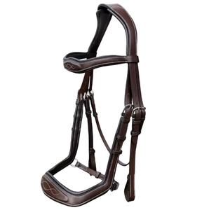 MH Global Export Bride de cheval en cuir avec logo personnalisé Tailles Full/Cob // Échantillon d'utilisation équestre X-Full disponible - Product Image 1