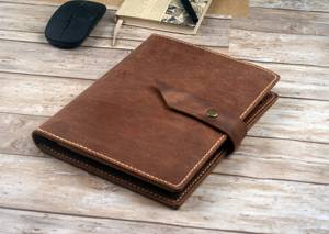 Vintage Style Leather Notebook Cover Case <b>A5</b> Journal Case Smell Proof Heavy Duty Protection Refillable Holder Organizer - Product Image 5